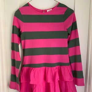 Mini Boden Grey and Pink Striped Dress